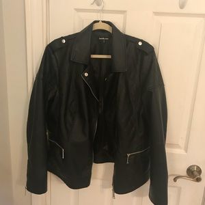 Black leather jacket